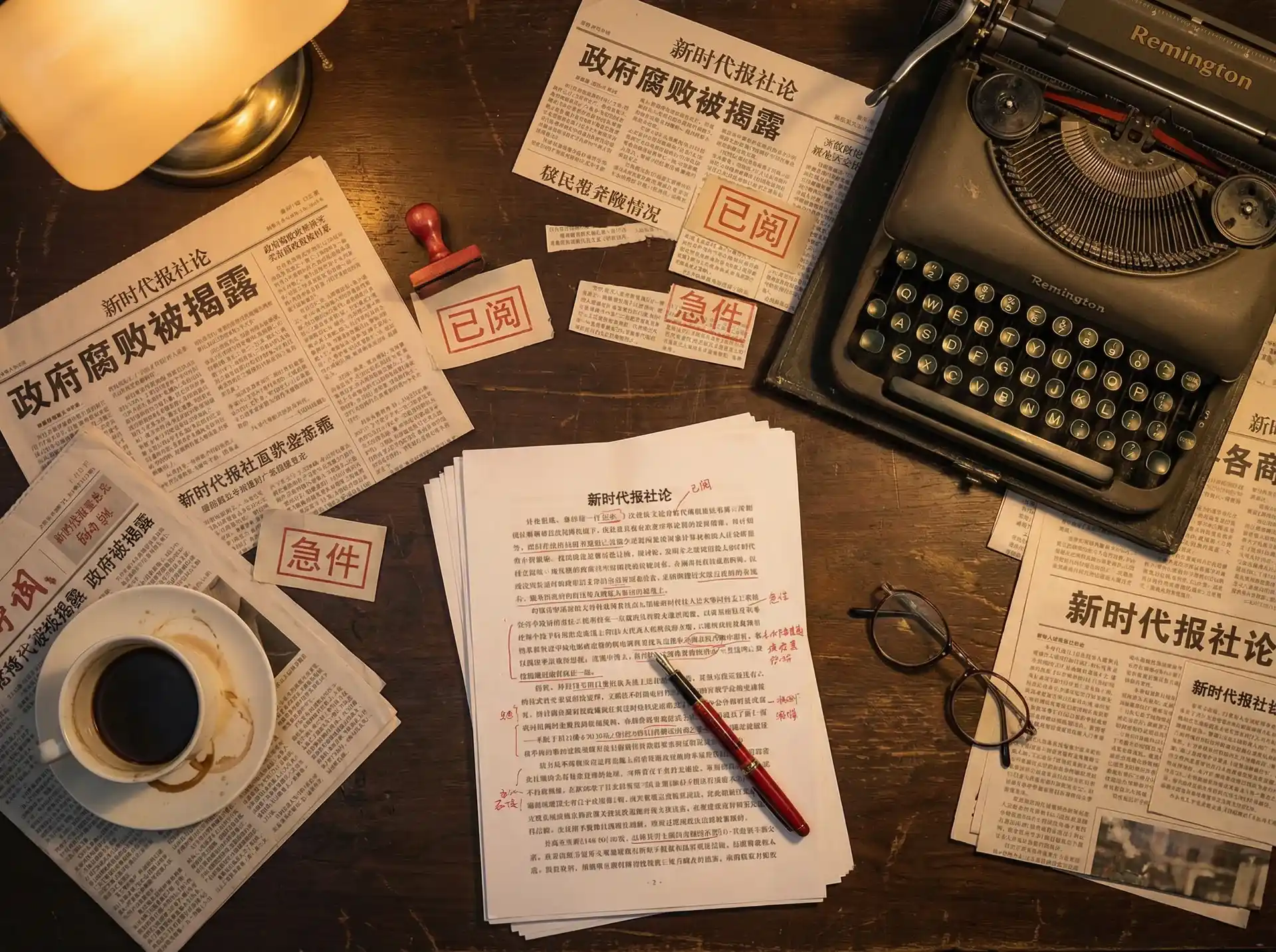 51网 - 报社编辑部工作场景
